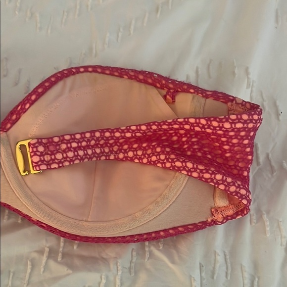 Pink Strapless Bandeau Swim Top - Picture 5 of 7